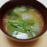 白菜と水菜のこうじ味噌汁